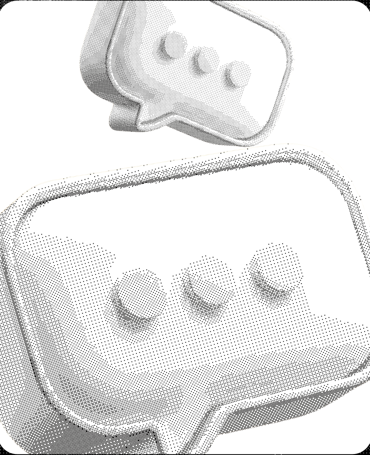 Halftone speech bubbles